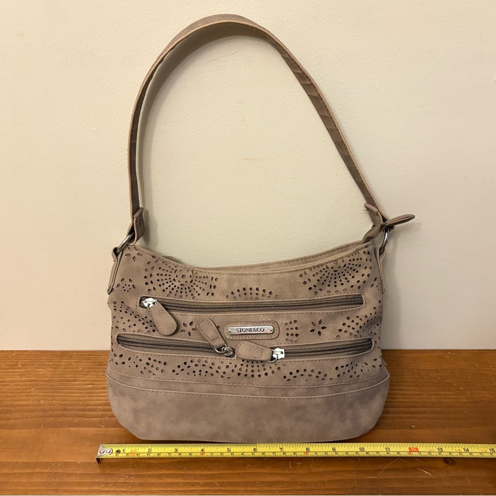 LIKE NEW Stone & Co. Sand Nubuck Pocketbook-Purse - Multiple Pockets!